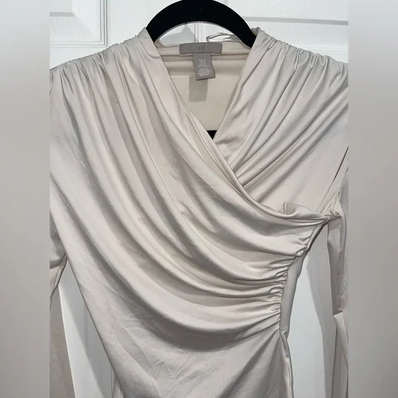 H&M Cream Drape Blouse - Picture 2 of 3